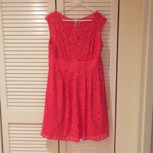 Coral sleeveless dress